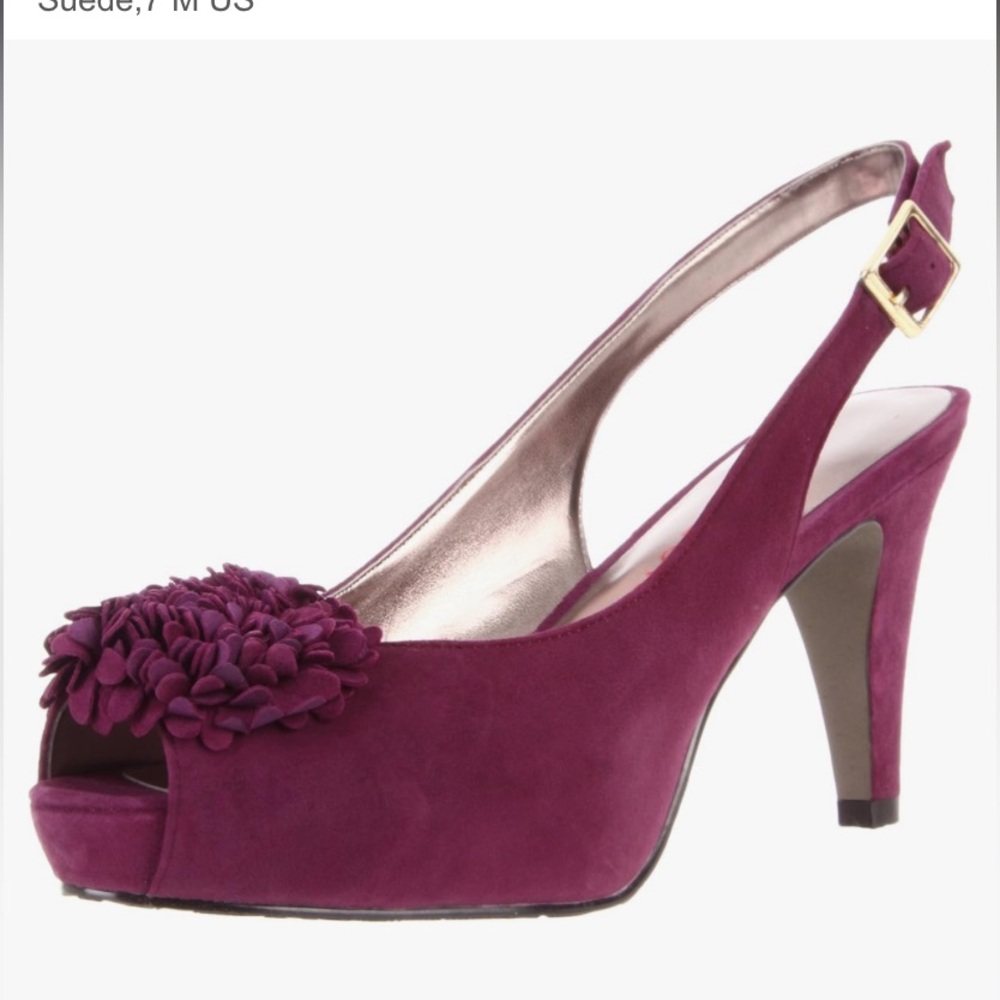 Sasha London Eggplant Elegant Purple Slingback Heels